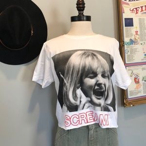 Scream the Movie Hand Cut Graphic Crop Top
